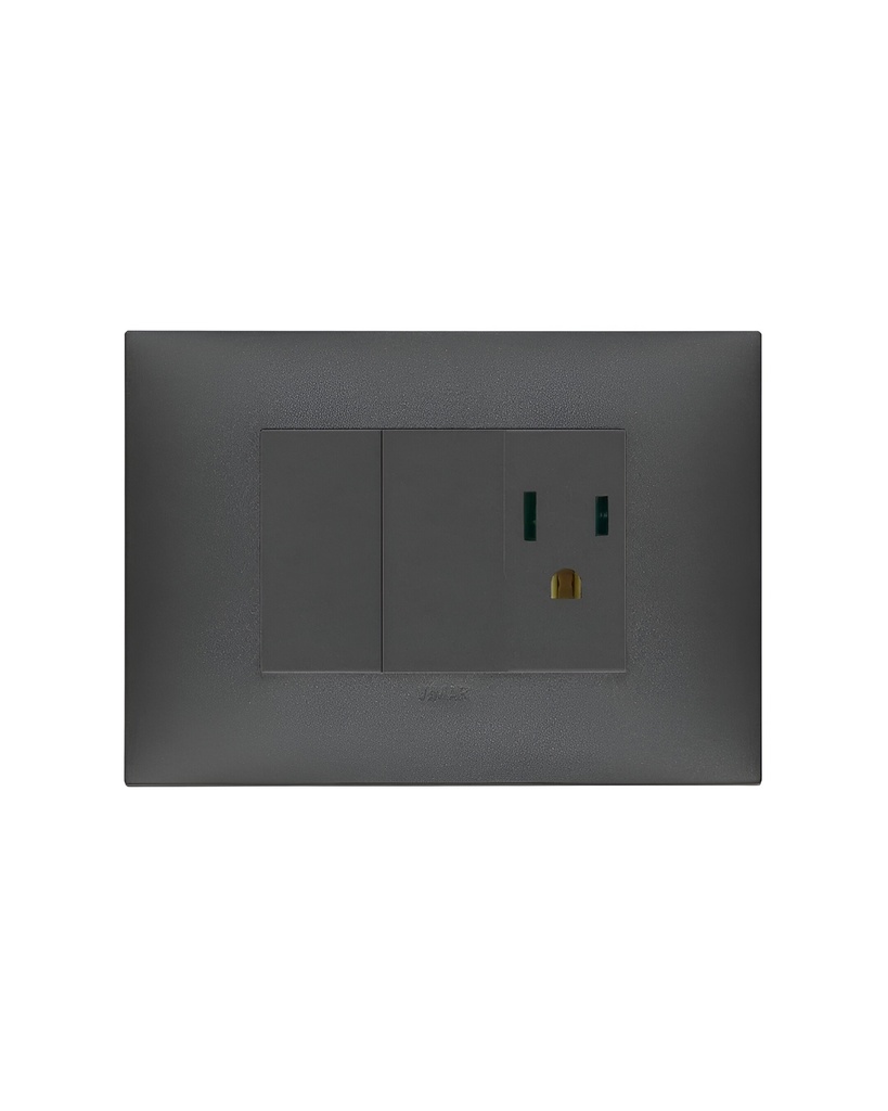 INTERRUPTOR SENCILLO T/AMERICANA CARBON MATE P.A NEVE UP VIMAR