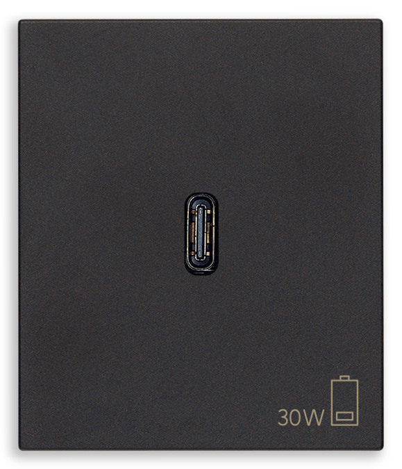 ALIMENTADOR USB C PD 30W NEGRO LINEA VIMAR