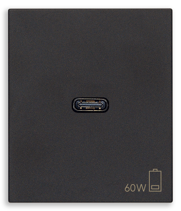 ALIMENTADOR USB C PD 60W NEGRO LINEA VIMAR