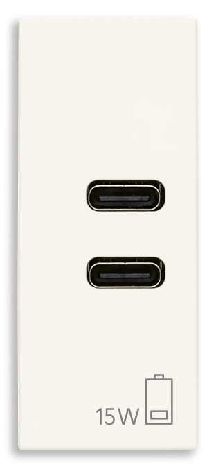 ALIMENTADOR USB C+C 5V 3A BLANCO LINEA VIMAR