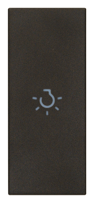 TECLA 1M AXIAL SIMBOLO LUCE NEGRO LINEA VIMAR