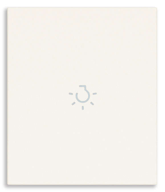 TECLA 2M AXIAL SIMBOLO LUCE BLANCO LINEA VIMAR