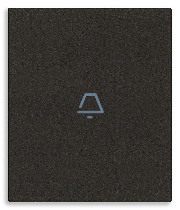 TECLA 2M AXIAL SIMBOLO TIMBRE NEGRO LINEA VIMAR