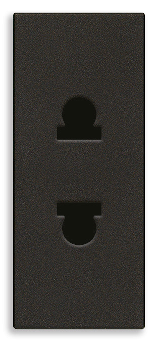 TOMACORRIENTE SENCILLO 2P 16A EUROPEO NEGRO LINEA VIMAR