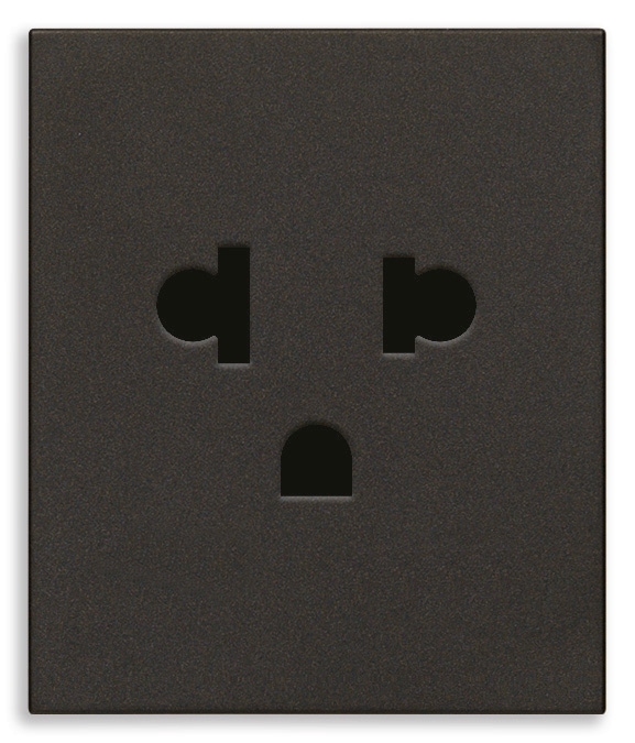 TOMACORRIENTE SENCILLO 2P+T16A EUROPEO NEGRO LINEA VIMAR