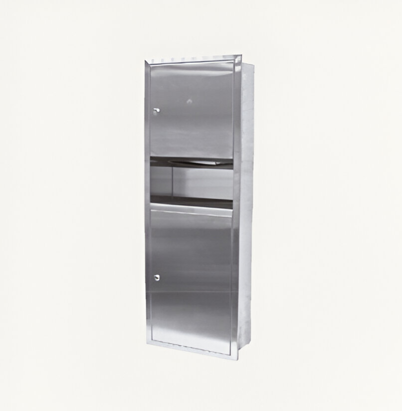 DISPENSADOR DE TOALLAS DE MANO C/PAPELERA , A.INOX CLD-5832 METALES ALEADOS 