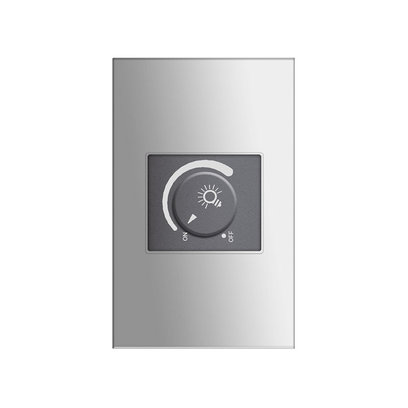 INTERRUPTOR VARIABLE (DIMMER) 15AMP-125V NEGRO METALICO PLATA,TANIA