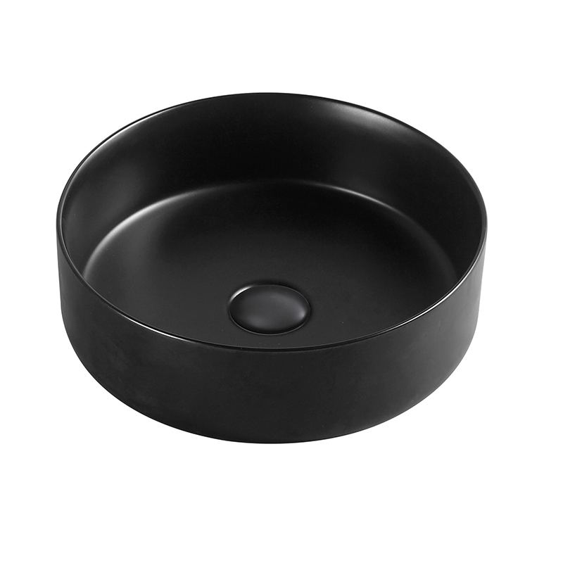 LAVAMANOS REDONDO 35CM NEGRO MATTE, NOVA