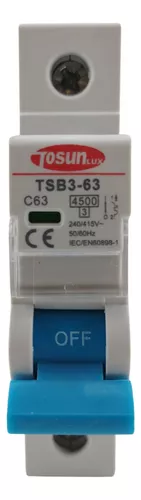 BREAKER TERMOMAGNETICO 1X16 TOSUN