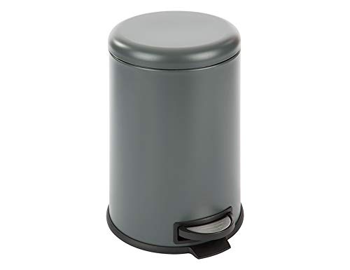 PAPELERA 8 LTS GUNMETAL ACERO INOX. UNIQUE