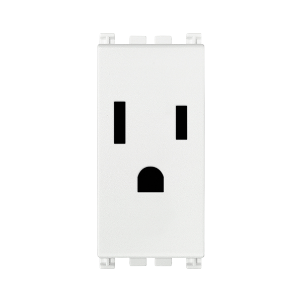 TOMACORRIENTE SENCILLO 2P 15A 127V AMERICANO BLANCO ARKE VIMAR