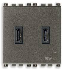 ALIMENTADOR USB 2M C+C 5V 3A 15W METAL ARKE VIMAR