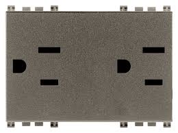 TOMACORRIENTE DOBLE 2P 15A METAL ARKE VIMAR