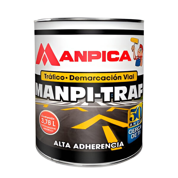 PINTURA TRAFICO BLANCO CUÑETE C/PERLAS MANPICA