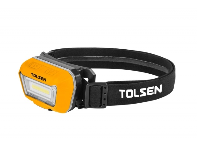 LINTERNA LED DE CABEZA RECARGABLE 300 LUMENES 3W 6500K TOLSEN