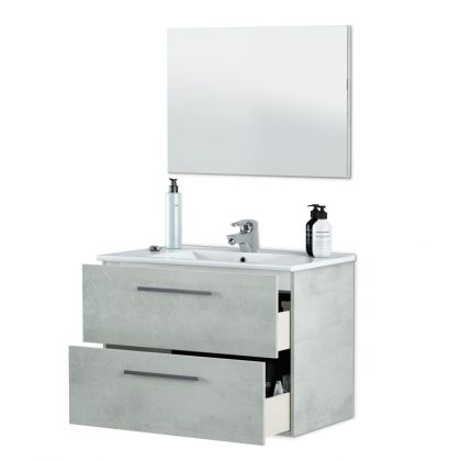MUEBLE ARUBA BLANCO C/LAVAMANOS+ESPEJO+GRIFERIA+DESAGUE 6210-BL ECOBAÑOS 