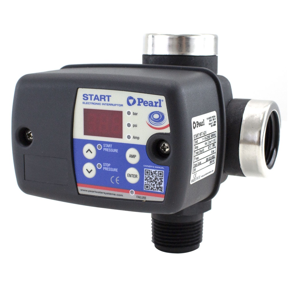 PRESOSTATO INTELIGENTE AJUSTABLE START16FTADV  3 VIAS 1" 115V/220V PEARL