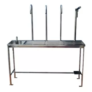 MESA DE LLENADO 3 PICOS  ACERO INOX.