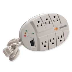 [90.02.050] PROTECTOR MULTITOMA 6 TOMAS 120V, GSM-MT120SE, C/CABLE, EXCELINE