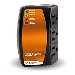 [90.02.051] PROTECTOR 3 TOMAS P/TELEVISORES. 120V, GSM-TV120, EXCELINE