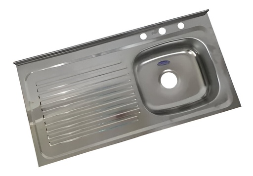 [90.01.FR0124-1] FREGADERO A100X50, PONCHERA DERECHA, ACERO 430 FANAINOX