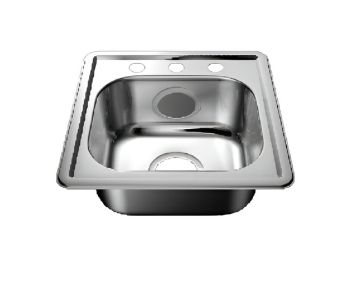 [90.01.FR103-3] FREGADERO A 40X40 CM, 3 HUECO, P/EMPOTRAR, FR103-3, FANAINOX