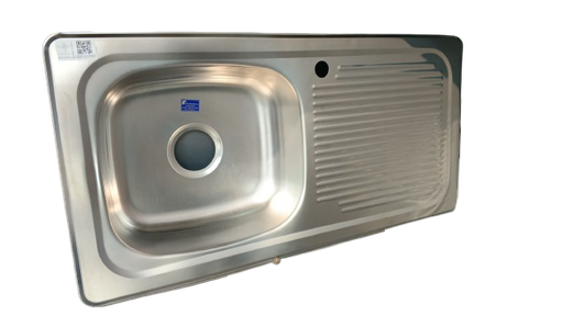 [90.01.FR1124-2] FREGADERO E 94X48, PONCHERA IZQUIERDA, ACERO 430 FANAINOX