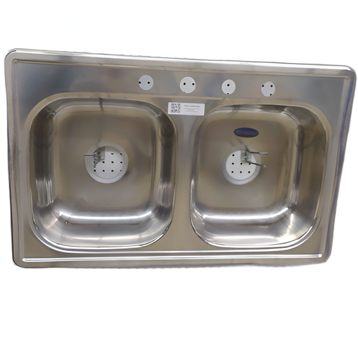 [90.01.FR201-11] FREGADERO A84X53 STD, 2 PONCHERAS, 1 HUECO, P/EMPOTRAR FANAINOX