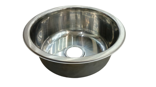 [90.01.FR5101] FREGADERO REDONDO LO465, S/PORTA GRIFE, FANAINOX
