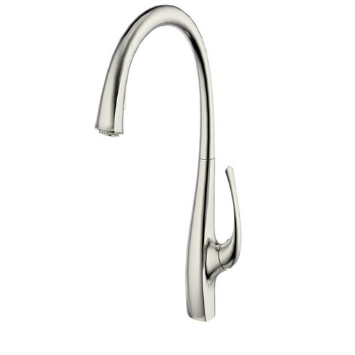 [79.02GF501] GRUPO FREGADERO ZAFIRO NIQUELADO, MONOMANDO EXTRAIBLE, 02GF501,  FP