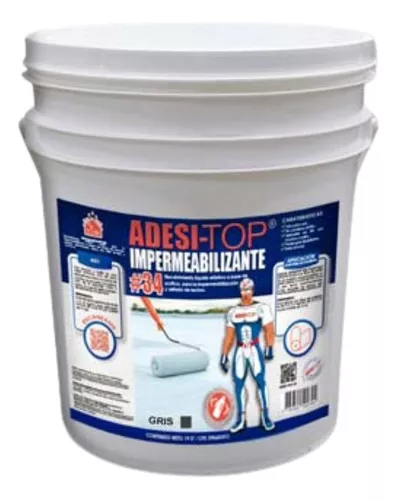 [09.04.ADT34C] IMPERMEABILIZANTE #34, GRIS ADESI-TOP (CUÑETE)