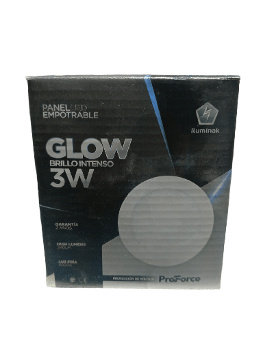 [60.11.CRTPL3W] PANEL EMPOTRABLE 3W GLOW REDONDO BRILLO IINTENSO, ILUMINAK