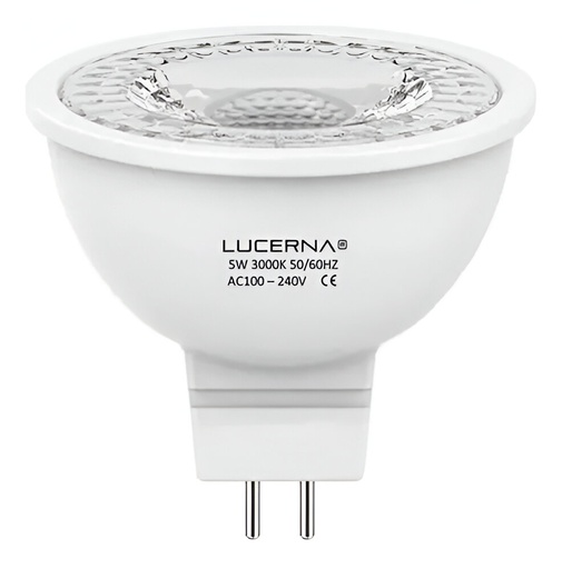 [60.11.DI4WA] BOMBILLO LED 5W, DICROICO, MR16,  3000k, LUZ CALIDA, LEDPLUS