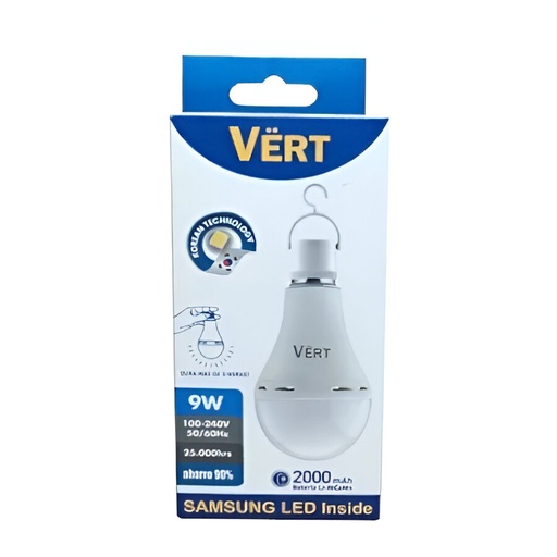 [60.11.EM9W] BOMBILLO LED 9W, EMERGENCIA, E27 LUZ BLANCA