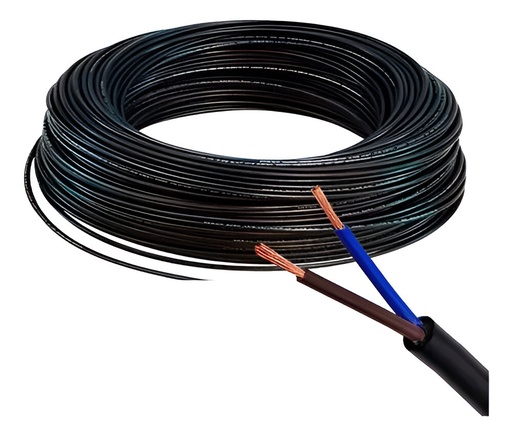 [12.01.ST.2X12] CABLE DE COBRE DE COBRE ST 2 X 12 AWG 600 VOLT ENGOMADO COLOR NEGRO