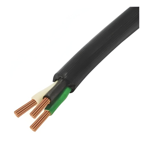 [12.01.ST.3X14] CABLE DE COBRE DE COBRE ST 3 X 14 AWG 600 VOLT ENGOMADO COLOR NEGRO