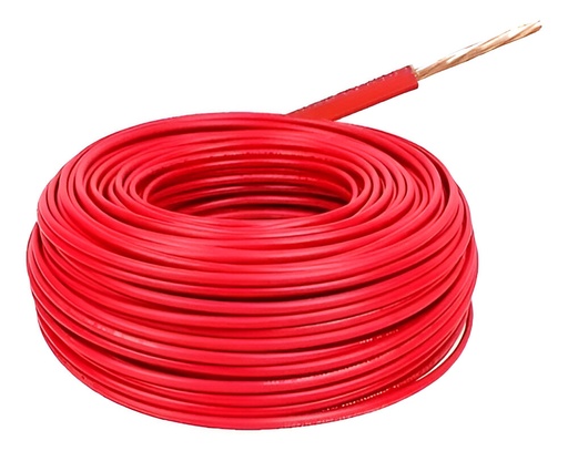 [12.01.THW10R] CABLE DE COBRE THW10, COLOR ROJO 