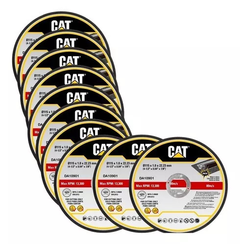 [31.DA10901] JUEGO DE 10 DISCOS PARA CORTE METAL 4-1/2"X1/25(1MM), DA10901 , CAT