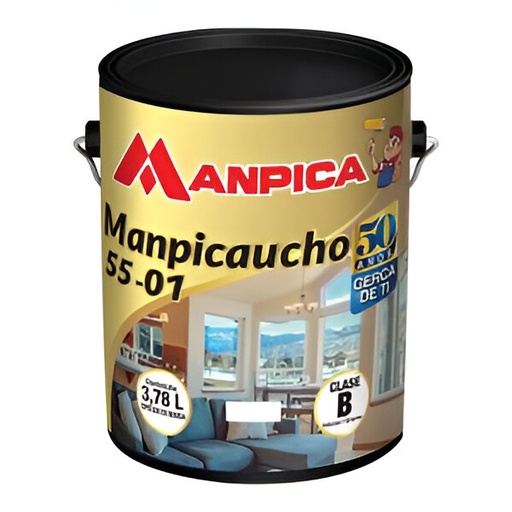 [04.04.257] PINTURA CAUCHO 55-01 "B" GRIS AMANECER (GALON), MANPICA
