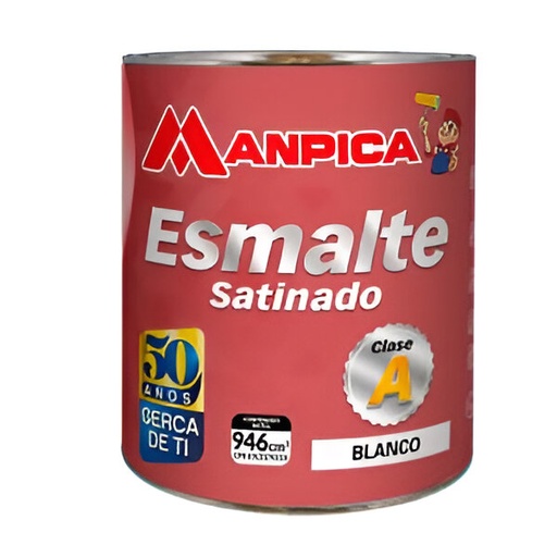 [04.04.276] PINTURA ESMALTE SATINADO NEGRO (GALON) TIPO A, MANPICA