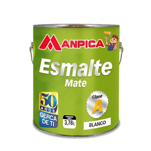 [04.04.284] PINTURA ESMALTE BLANCO MATE (GALON) TIPO A, MANPICA