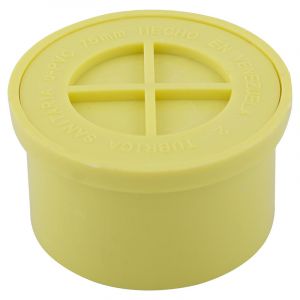 [79.08.109] TAPON DE REGISTRO PVC 110 MM SANITARIO, AMARILLO, PVC