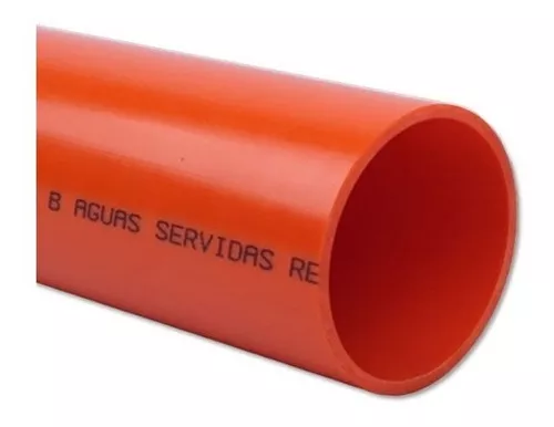 [79.08.119] TUBO 160 MM (6") REFORZADO (ANARANJADO), AGUAS SERVIDAS, PVC