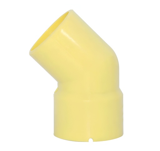 [79.08.122] CODO 75 MM X 45°, SANITARIO, AMARILLO, PVC