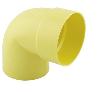 [79.08.125] CODO 160 MM X 90°, SANITARIO, AMARILLO, PVC