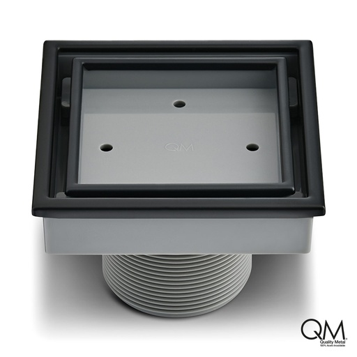 [79.QM.88.100.06.BK] REJILLA CUADRADA LAGOS MIRA 5.3/4" X 5.3/4" BLACK QM