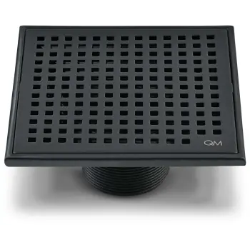 [79.QM.88.100.06.BK] REJILLA CUADRADA LAGOS MIRA 5.3/4" X 5.3/4" BLACK QM