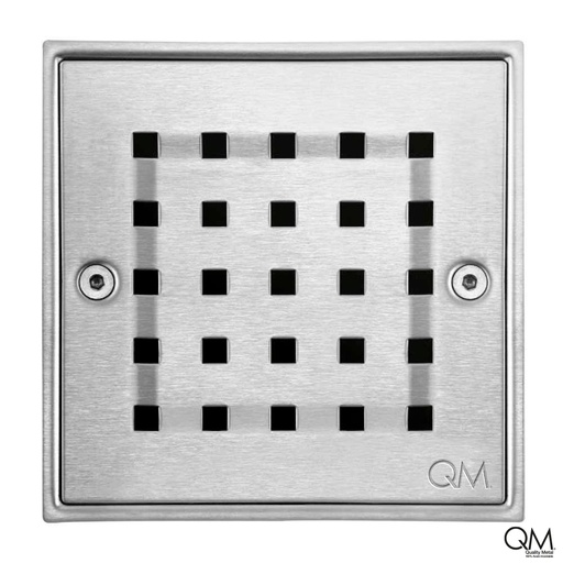 [79.QM.14.100.2001] REJILLA CUADRADA CENTRAL RIA 5.3/4" X 5.3/4" SATINADO QM