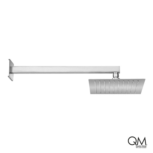 [79.QM.14.700.3001] DUCHA CUADRADA A PARED 20 X 20 SATINADO QM