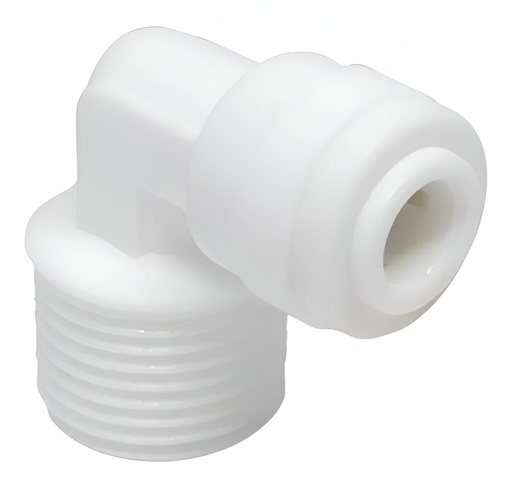 [79.17.QF.CODO1.4] CODO MACHO QF 1/4" X 1/4",  ZOWA